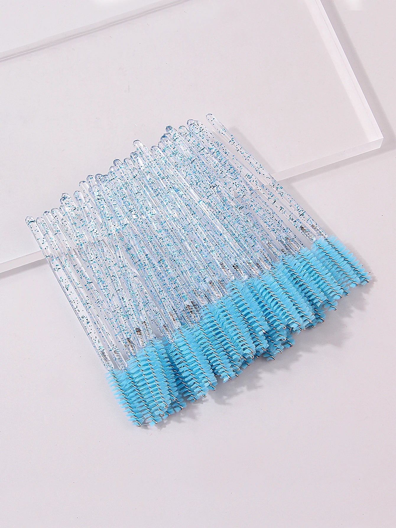 50pcs Reusable Crystal Rod Eyelash Brush Eyelash Comb Eyebrow Comb Eyelash Curl Spiral Multi Purpose Portable Makeup Brush