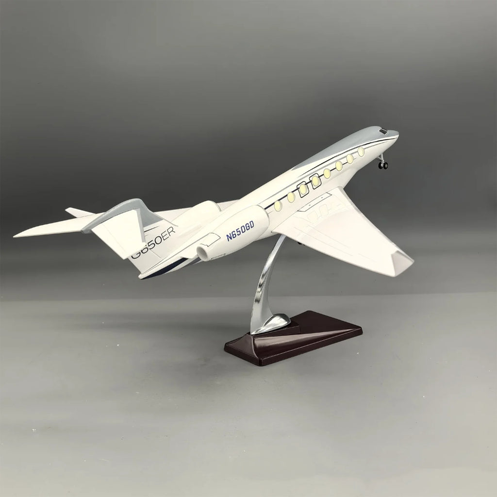1:50 Scale Model Aircraft Gulfstream G650 Simulation Jet Airplanes Diecast Resin Model Plane Toy With Wheels Original G650 House