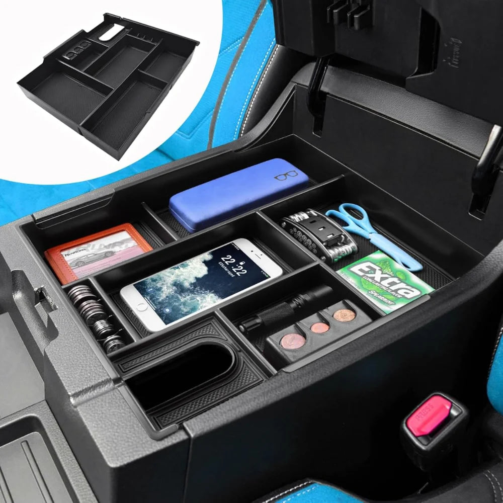 For Toyota Tundra 2014-2021 Center Console Tray Armrest Divider Durable ABS Functional Storage Box Car Interior Accessories