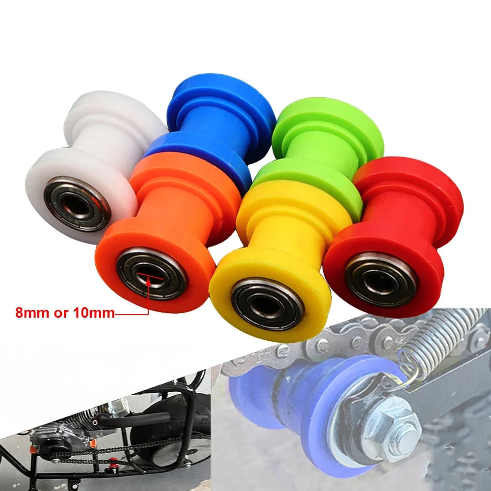8mm/10mm Motorcycle Drive Chain Roller Pulley Tensioner Wheel Guide For SSR XR125 CRF50 KLX110 Pit Dirt Bike Mini Bike ATV Parts