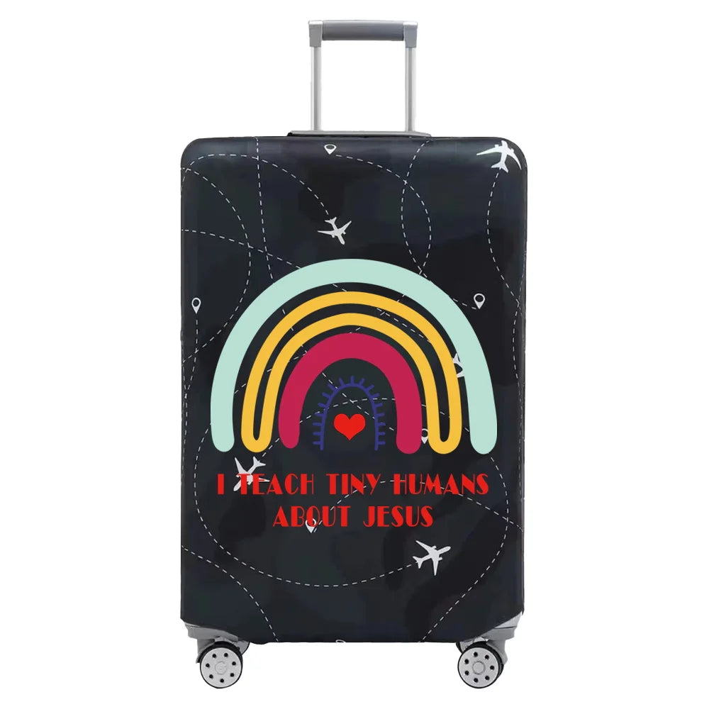 Luggage Cover Travel Suitcase Protective Cover Jesus Series Dust-Proof Thickened Elastic Fabric for 18-32inch Baggage Case