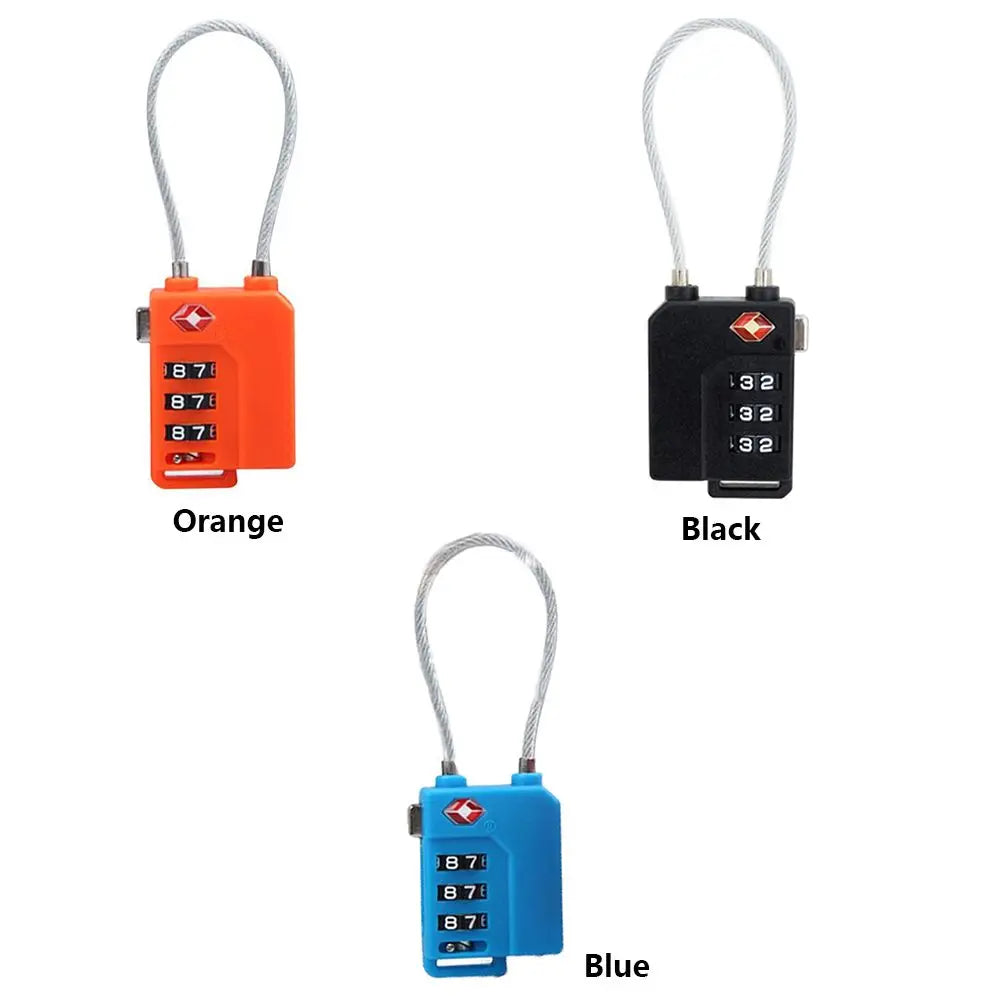 Password Lock Padlock Steel Wire Security Lock Suitcase Luggage Coded Lock 3 Digit Password Lock Cupboard Cabinet Locker