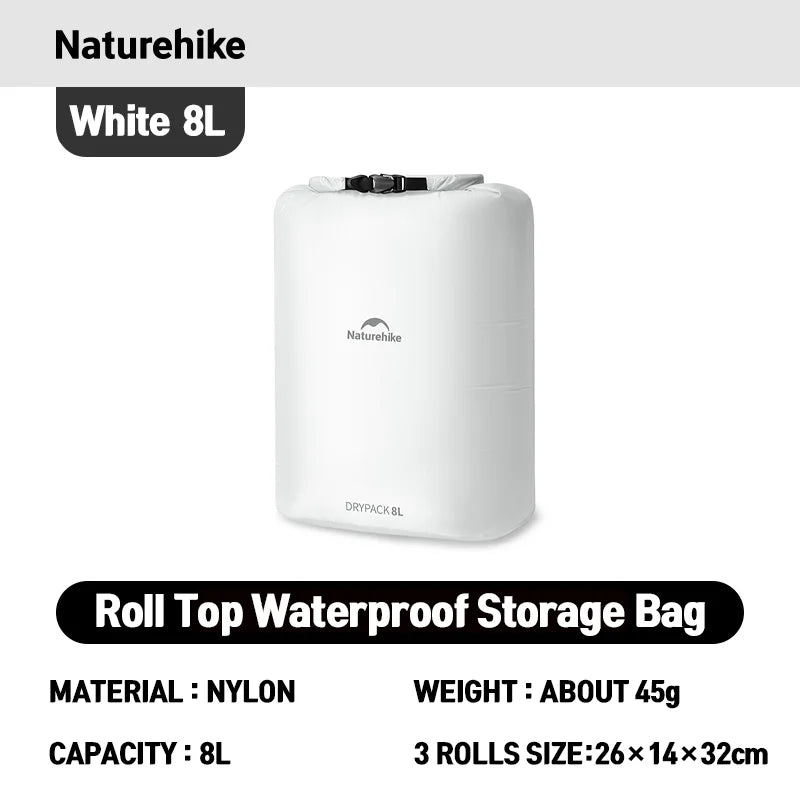 Naturehike Rolled Storage Bag Outdoor Travel Hiking Lightweight Waterproof Vacuum Compression Dispenser Bags Portable Organizer