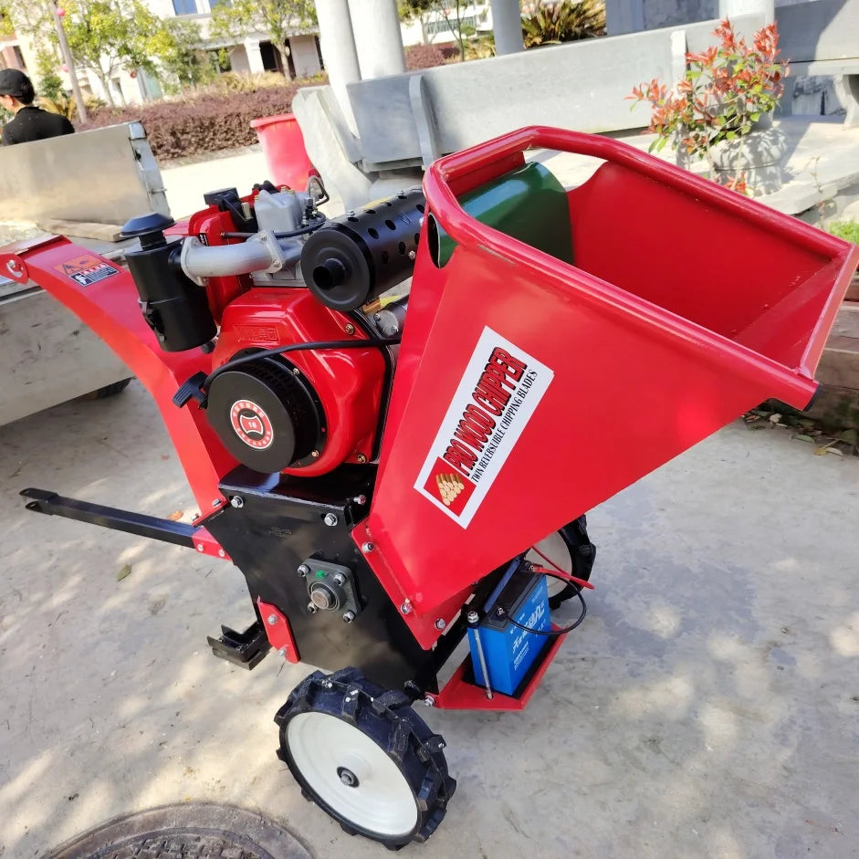 Customized 15HP Branch Crusher, Wood Processor, Professional Tree Shredder, Wood Chipper