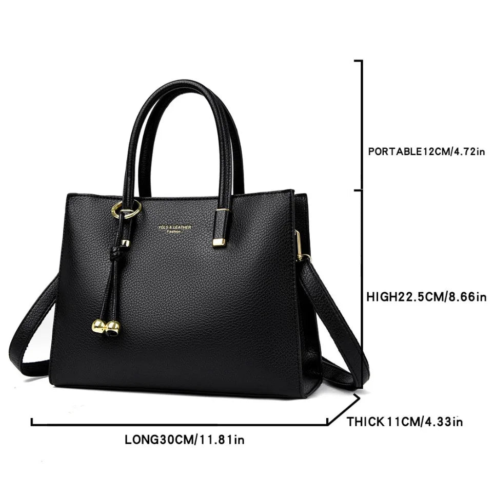 Genuine Brand Top Quality Leather Shoulder Crossbody Bags for Women Luxury Handbags Women Bags Designer Large Capacity Tote Bag