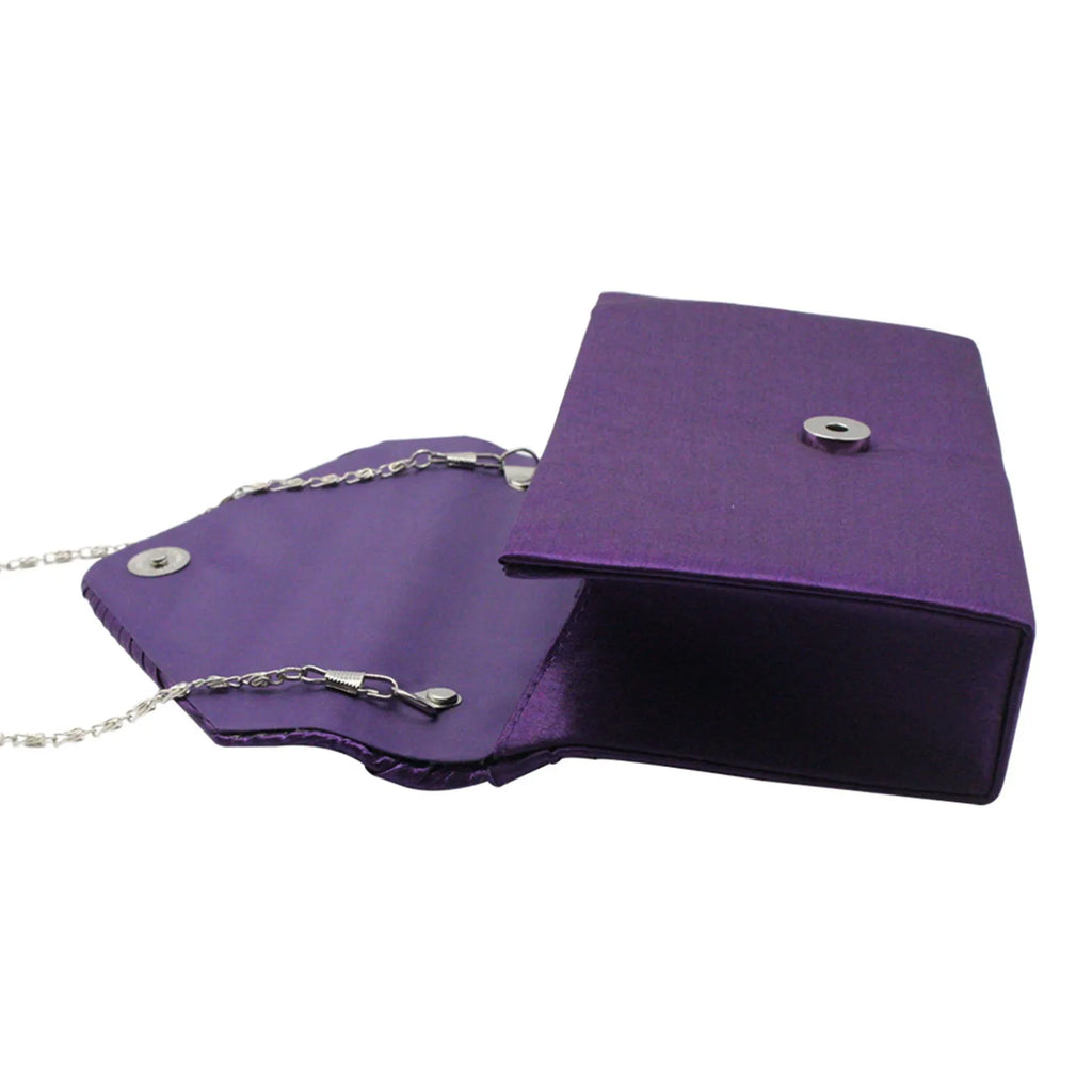 Women's Fashion Elegant Ribbon Diamond Clutch Evening Prom Handbag Light Luxury Single Room Bag For Party Wedding Nightclub