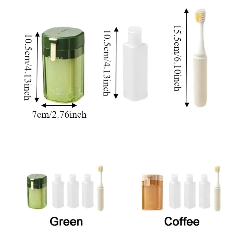 Plastic 4 in 1 Travel Bottle Set Detachable Leak-proof Travel Tube Sets Space Saving Refillable Liquid Dispenser Bottle