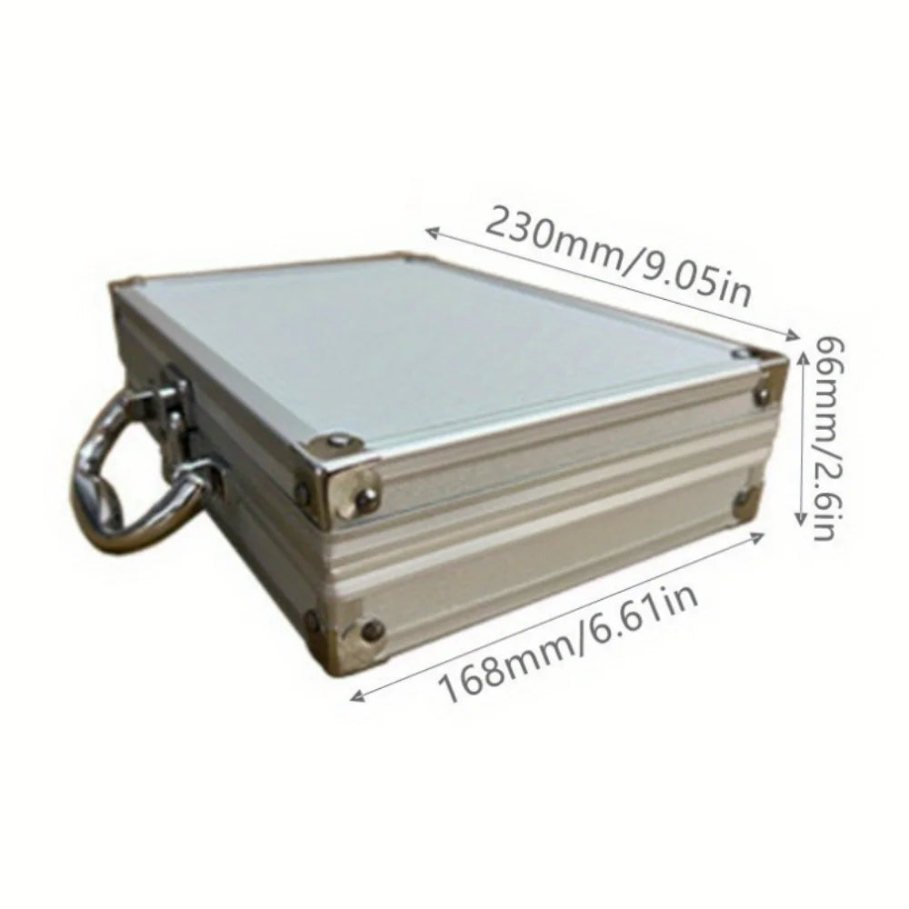 Aluminum Tool Case Multi-Purpose Hard Metal Storage Box for Garage Organization & Toy Storage, Portable Protective Carrying Case