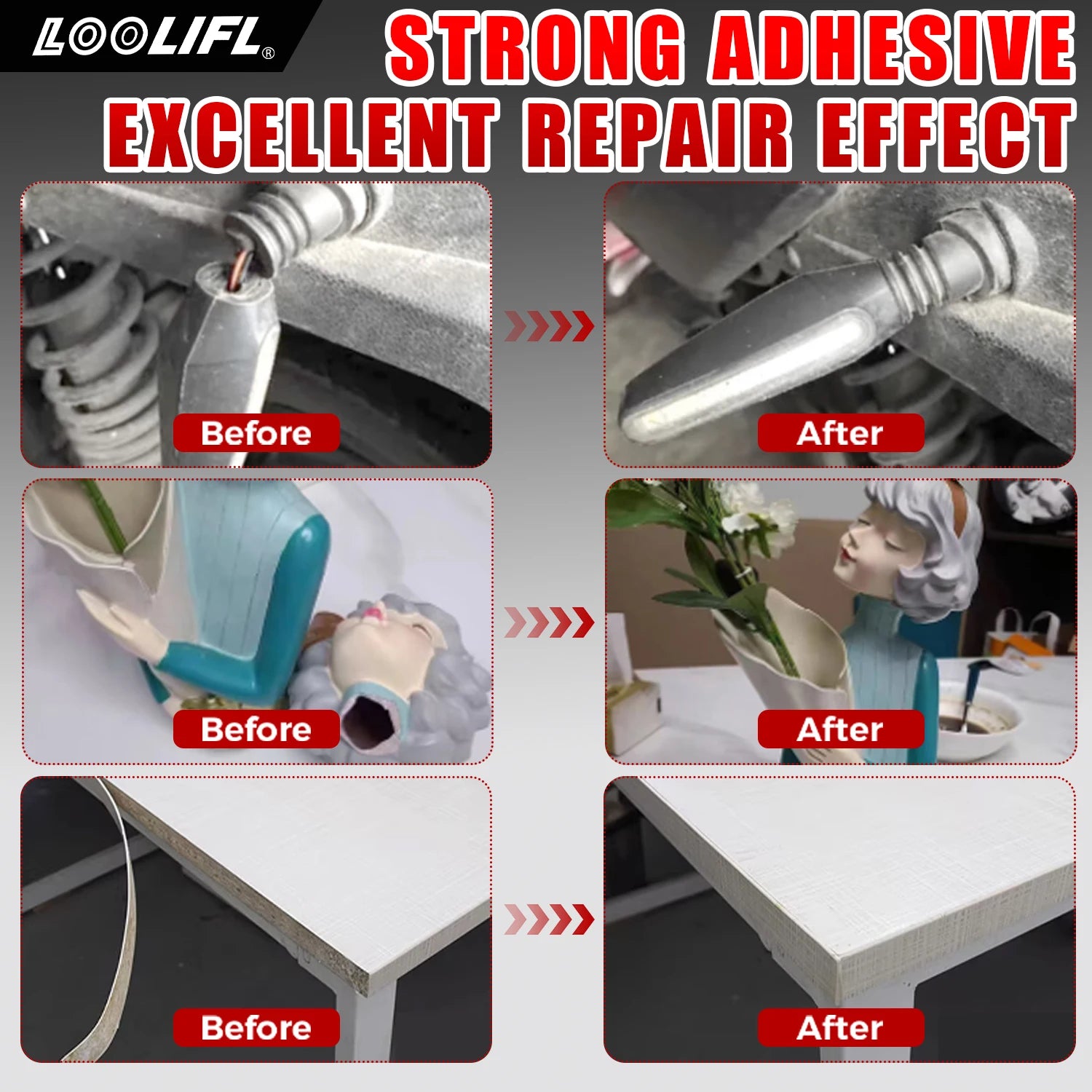 Loolifl50G High-Strength Oily Welding Glue - Super Glue, Universal Strong Instant Adhesive, Used for Metal, Ceramic, Glass, Wood, Plastic, and Alloy Stable and Does Not Turn Yellow