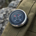 [J] Mini Portable Watch Strap Button Removable Compass Survival Mini Pocket Compass Outdoor Tools Hiking Camping Accessories