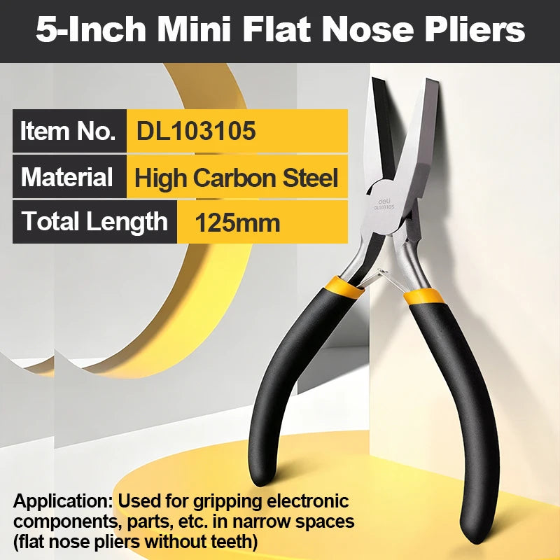 Mini Jewelry Pliers Set - High Carbon Steel Needle Nose & Flat Nose Pliers ,DIY Craft Tool for Beading, Wire Wrapping & Repair