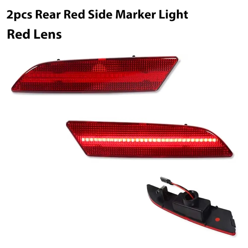 Amber / White / Red LED Car Fender Flare Light Front / Rear Bumper Side Marker Indicator Lights For Chrysler Crossfire 2004-2008