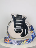 Personality Creative Y2K Hot Girl American Retro Guitar Shape Bag Bass Guitar Special-Shaped Bag Shoulder Bag Messenger Bag Tren
