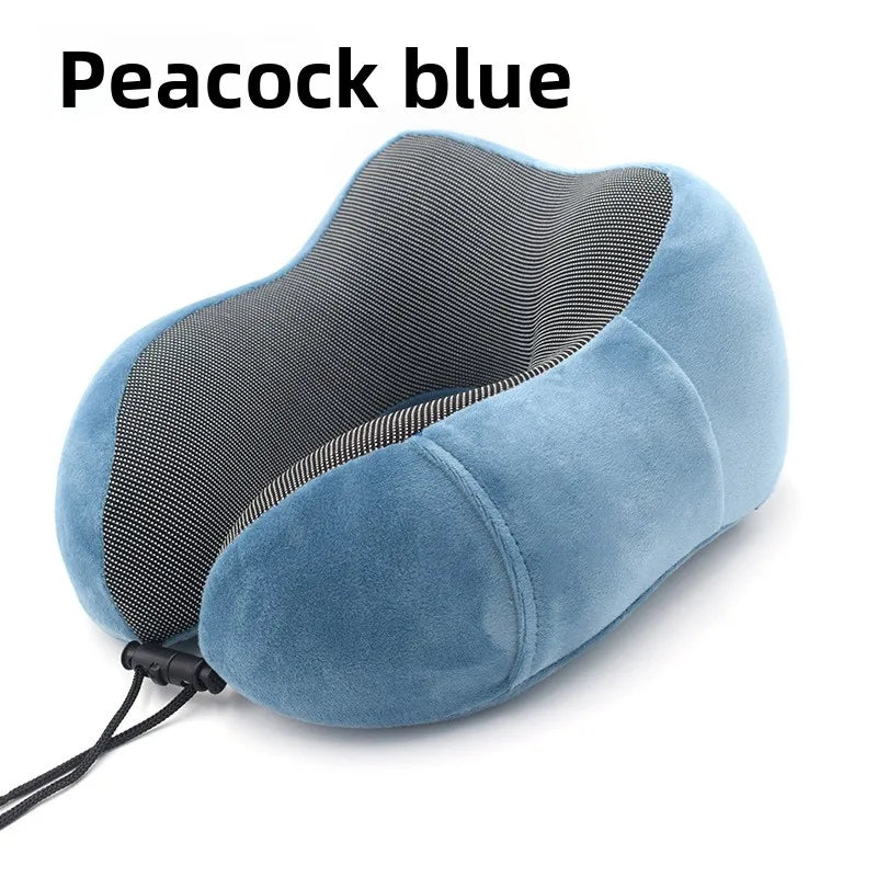 2026 Memory Foam U Shaped Pillow Breathable Fabric Neck Support Pillow For Travel Car And Office Nap car neck pillow