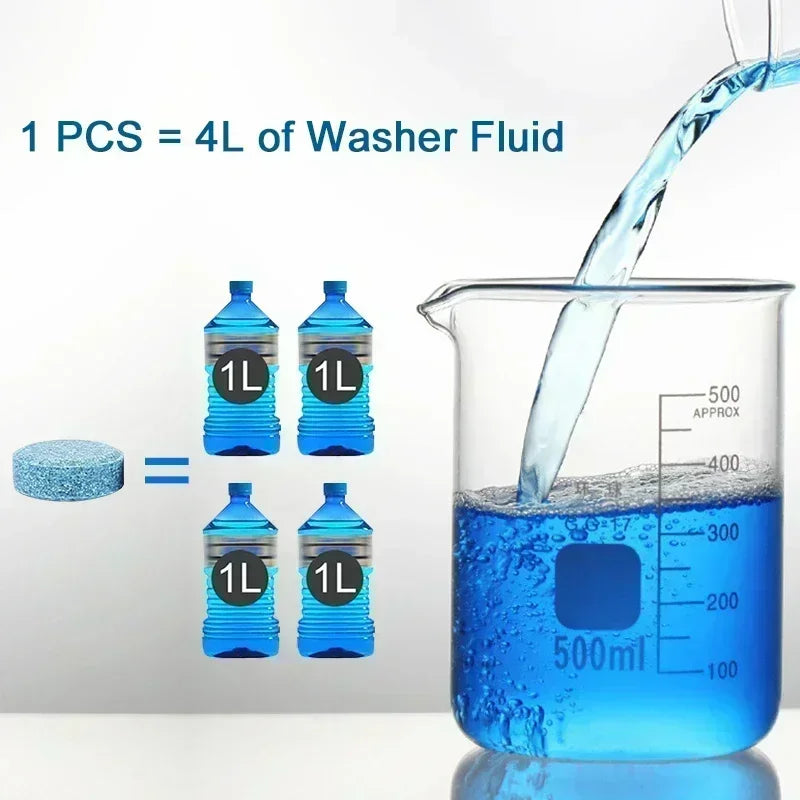 20/100pcs Solid Cleaner Car Windscreen Cleaner Effervescent Tablet Auto Wiper Glass Solid Cleaning Concentrated Tablets