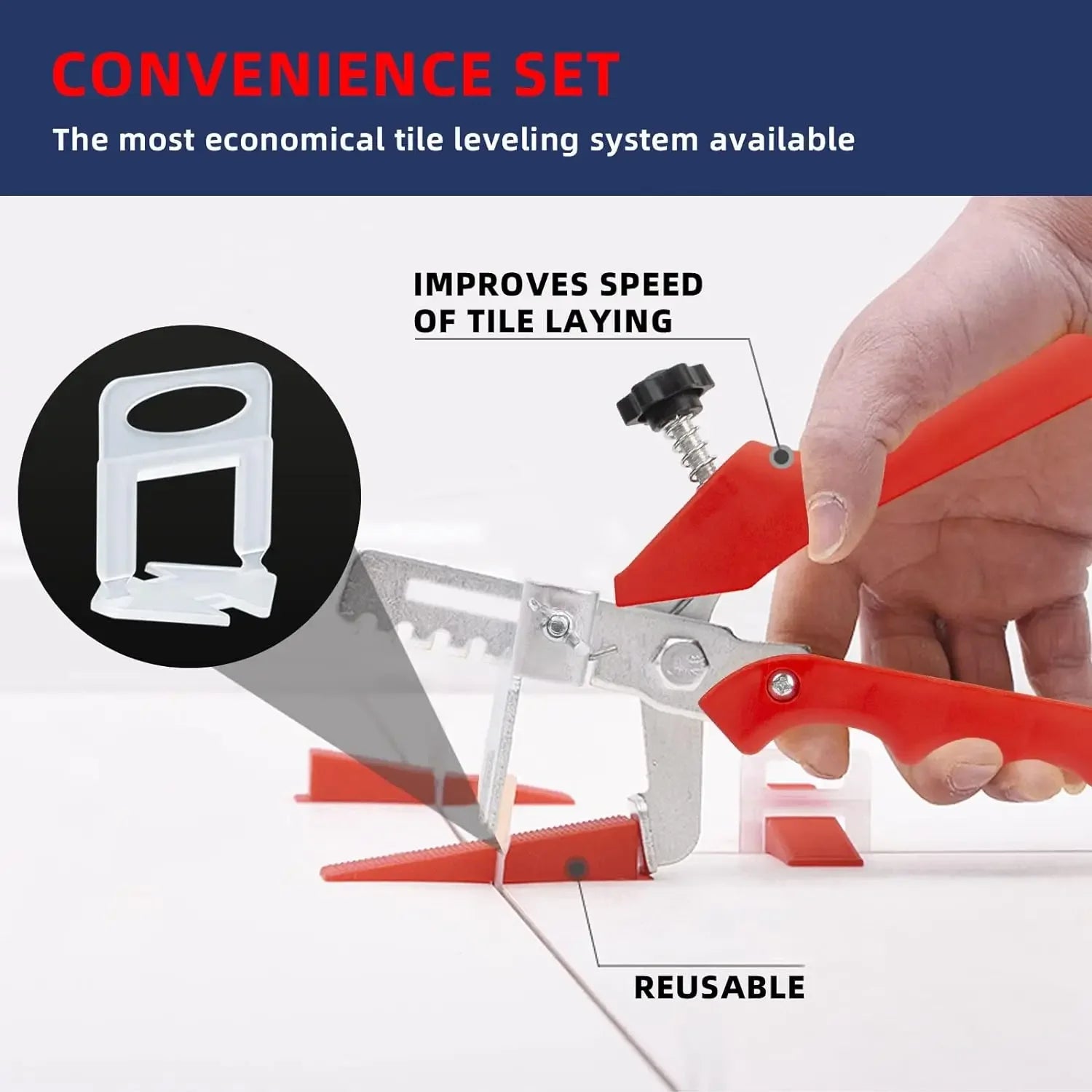 1/2/4Pcs Professional Tile Leveler System Pliers For Tile Leveling Hand Leveler Set for Ceramic Tile Laying Clips Wedges Tools