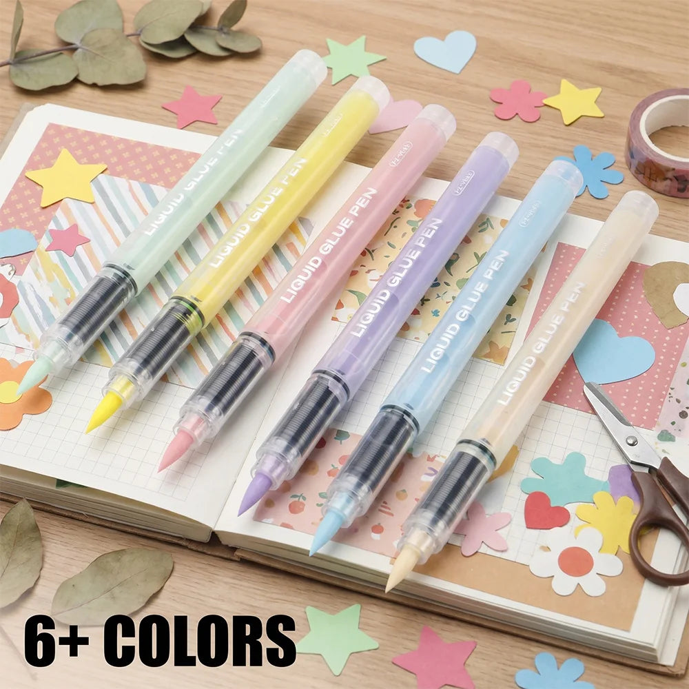 Cute Cartoon Liquid Glue Pen Quick Dry Invisible Fine Tip Adhesive Pen DIY Scrapbooking Craft Journal  Office School Stationery
