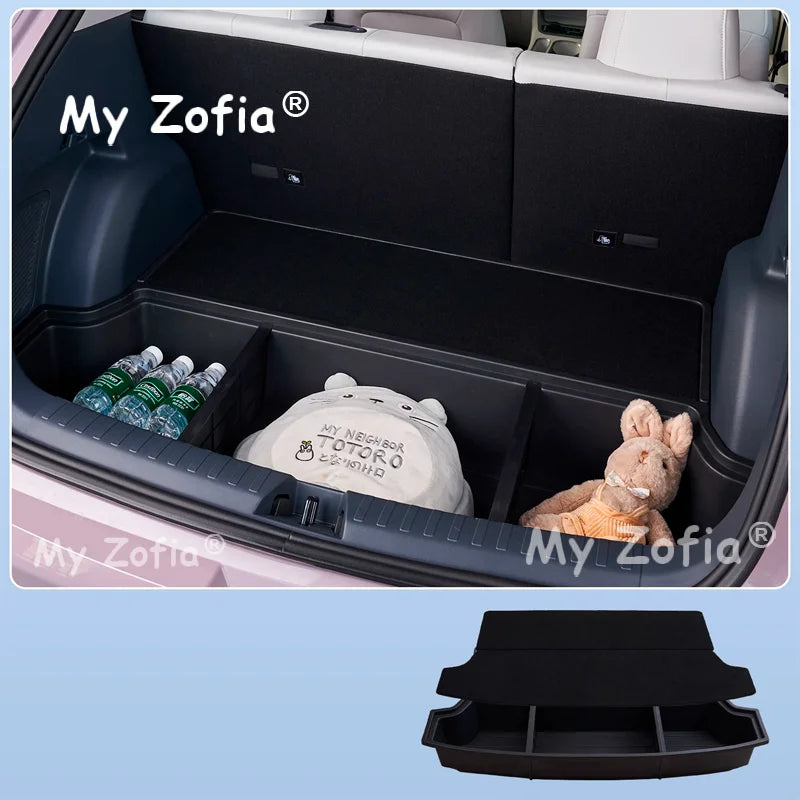 For Geely EX2 Xingyuan eMAS 5 2025 2026 Car Trunk Storage Box Organizer Case Tailbox Stowing Tidying Toolbox Accessories