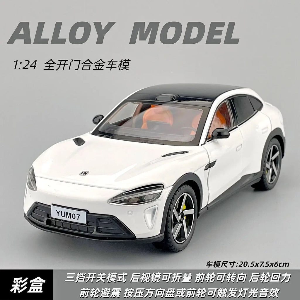 Alloy Diecast X YU7 Model 1:24 New Energy Crossover Vehicle with Detailed Interior for Collection Birthday Gift Home Decoration