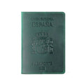 Spanish Passport Cover - Genuine Crazy Horse Leather, Durable Business Travel Wallet, Unisex RFID Blocking Funda Pasaporte