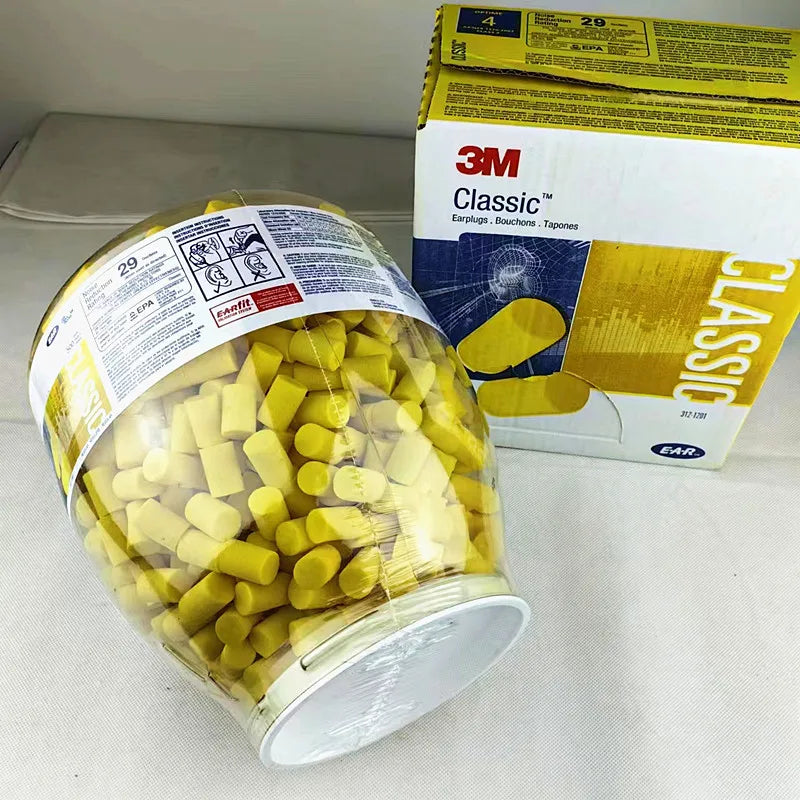 3M EAR 312-1201 Earplugs Anti-noise Classic Earplugs Small for Child Women's Sleep Yellow Earplugs