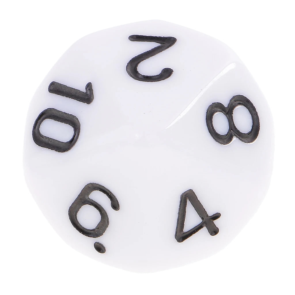MagiDeal 10pcs 10 Sided Dice D10 Polyhedral Dice for Table Games for Pub Club Games Supplies Dungeons and Dragons Table Games