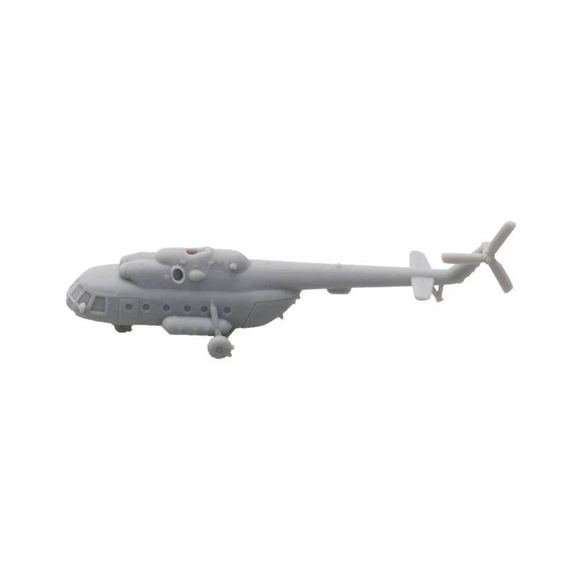 5Set 1/2000 700 400 350 Scale Russian Mi-17 Helicopter Model Resin Assembly Attack Plane Toys Battle Aircraft for DIY Collection