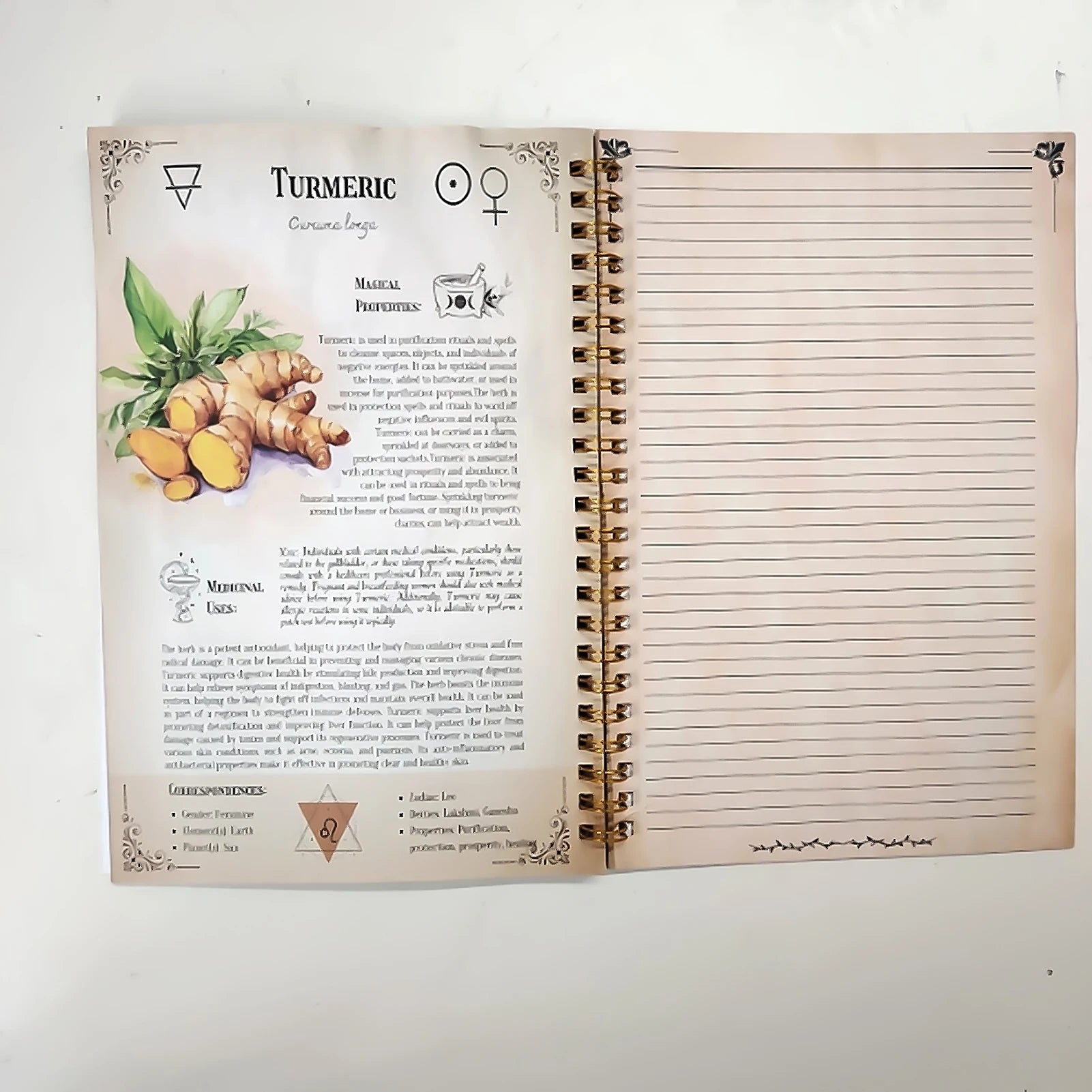 Natural Remedies Handbook with Ancient Cures for Family Health PP Cover Waterproof Notebook for Home Office Travel Gift