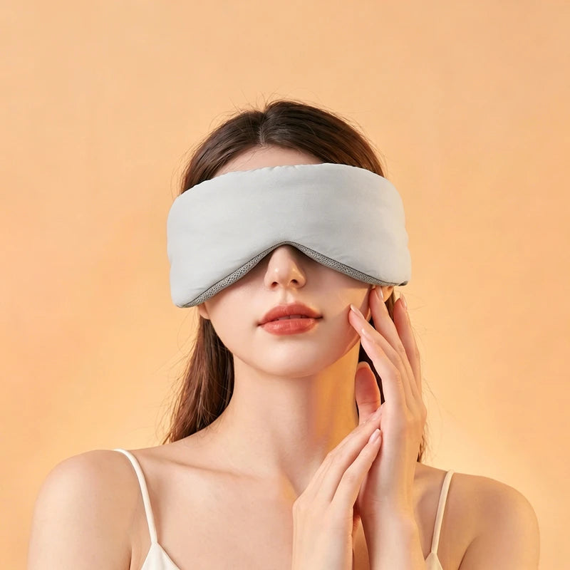 Sleep Eye Mask Sleep Ice Silk Breathable Relieve Fatigue Warm Cool Double-sided Full Coverage Blackout Noise Reduction Eye Mask