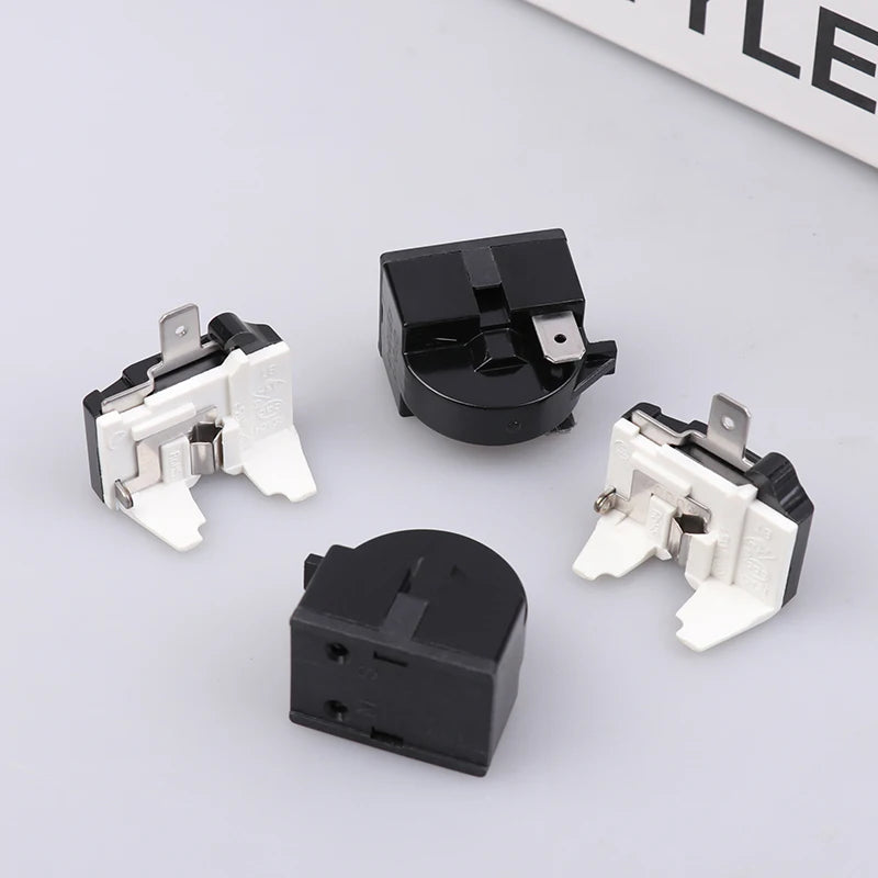 New【Refrigerator Compressor PTC Start Relay Refrigerator Starter Overload Protector 1/2 Pin 15 1/6H Replacement Protector】