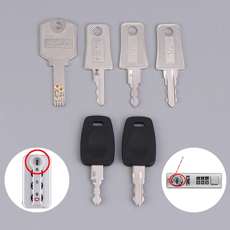 1/4pcs TSA Luggage Key 007 TSA002 TSA006 TSA Safe Ski Universal Lock Key Master Suitcase Keys For Forgotten Password