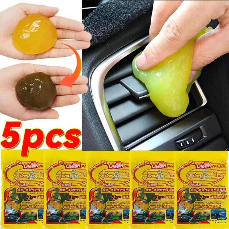 Car Cleaning Gel  Interior Detail Keyboard Electronics for Cleaning Gel Reusable Sticky Putty Air Vent & Dashboard Dust Removal