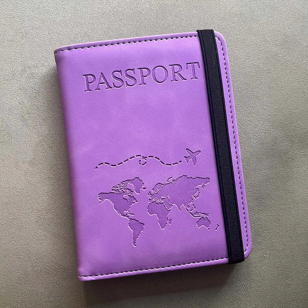 Designer Personalised Passport Cover Travel Document holders for Travel Business Elastic Band customised passport holder