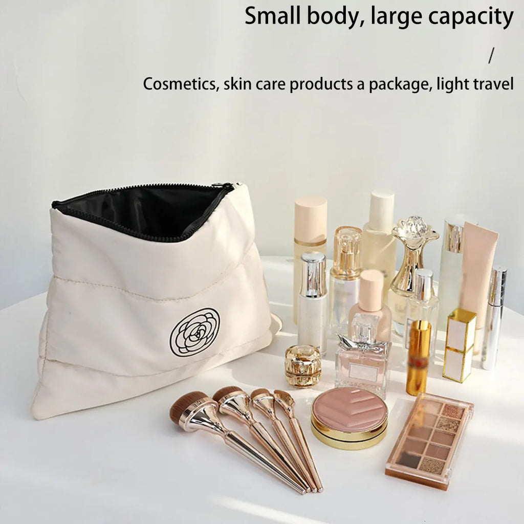 Floral Breeze Hand Makeup Bag, Large Capacity, High Appearance Level, Portable Makeup Bag Travel Toiletry Bag