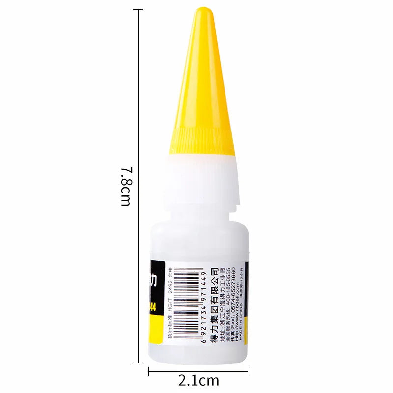 Deli Super Glue  Instant Quick-drying Cyanoacrylate Adhesive Leather Rubber Wood Metal Strong Bond Liquid Glue