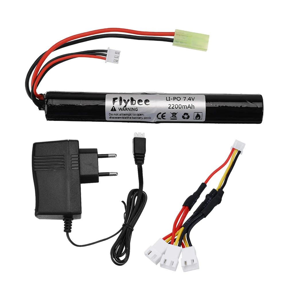 Lipo Power Battery Airsoft gub battery 7.4V 2200MAH 40C AKKU Mini Airsoft toys Gun 2200mAh 7.4V 2S Battery model parts