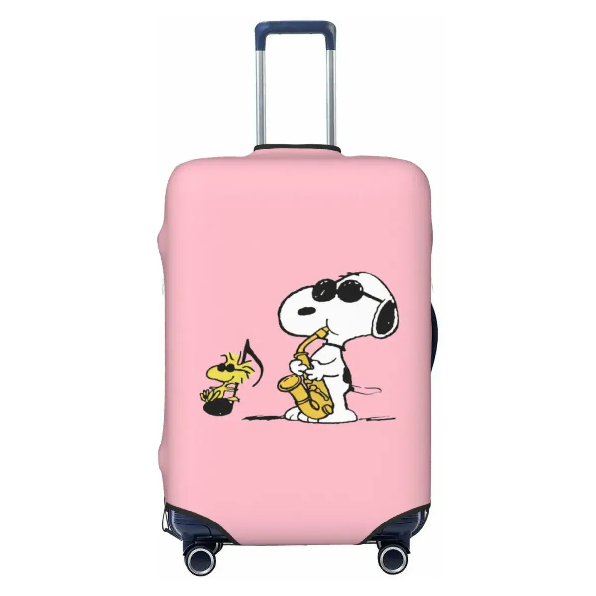 Durable Washable Suitcase Cover Cute Dogs Pattern High Elasticity Fits 18-32 Inch Luggage Dustproof For Air & Road Travel