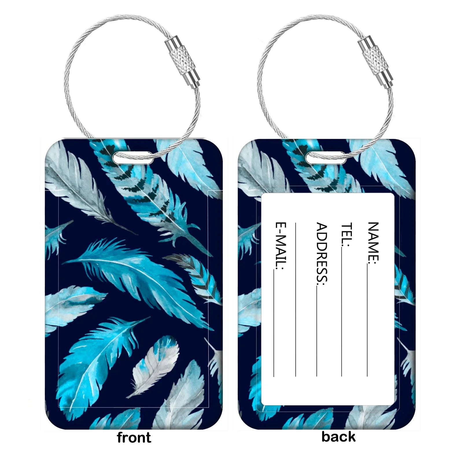 Interesting Plant Pattern Baggage Tag Women Suitcase Backpack Anti-Lost Listing ID Card Holder Fashion Luggage Accessories Gifts