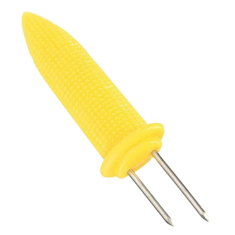 1/10pcs Fork Corn Skewer Stainless Steel Corn Holders Corn On The Cob Skewers Fruit Forks Outdoor Camping Cooking Barbecue Tool