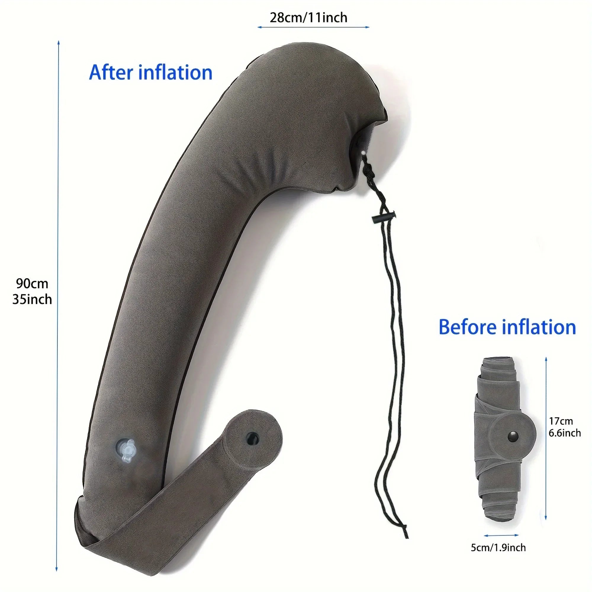Travel Pillow Sleeping Artifact Sitting in Cars, Planes, High Speed Trains Side Sleeping Neck Pillow Inflatable Pillow