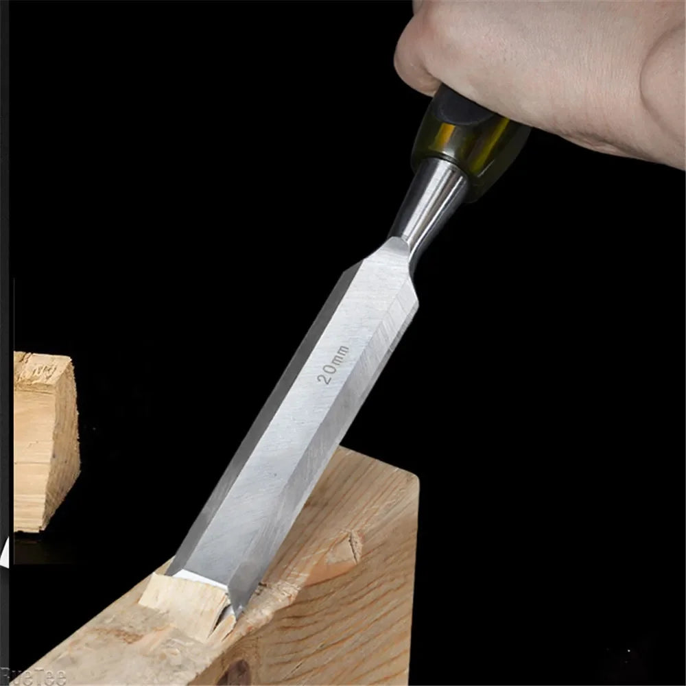 Multi-Tool Transparent Two-color Handle Carpentry Chisel High Hardness Wear Resistance Sharp Blade Chisel Carving Knife
