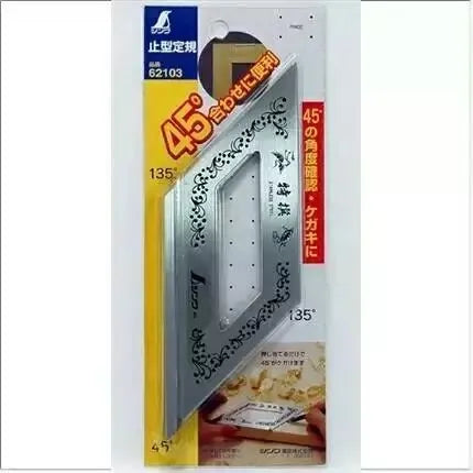 SHINWA MAGTOTO 45 Degree 90 Degree Angle Ruler Stainless Steel Protractor Gauge For Carpenter Measuring Woodworking Tools