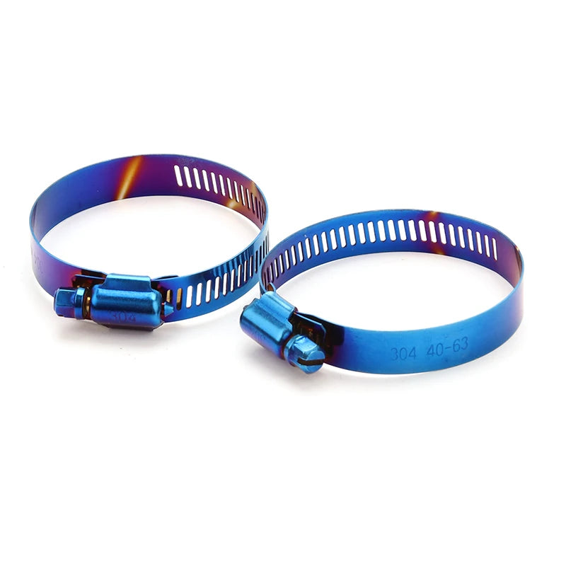 Motorcycle Accessories Hose Clamps 304 Stainless Steel Hose Clips Clip Clasp Metal Fastener Worm Drive Durable Anti-oxidation Bl