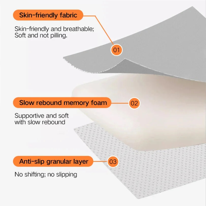 Soft Memory Foam Seat Cushion Square Anti-Slip Chair Pad Pressure Relief Cushion For Office Desk Car Wheelchair Sofa Home Decor