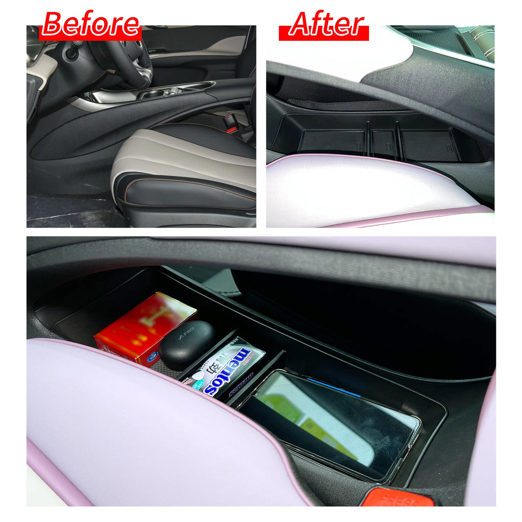 Smabee for BYD Dolphin (Not Fit Dolphin Surf/Dolphin Mini) Car Center Tray Central Lower Layer Storage Box Organizer Tidying
