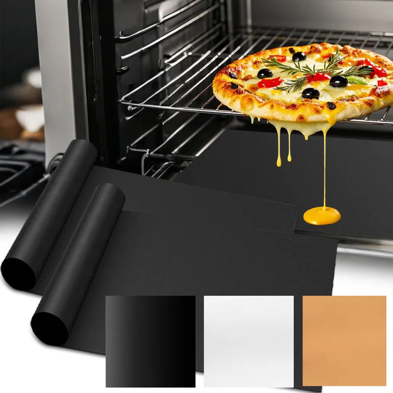 New Oven Liners Reusable Non-stick Anti Dirt Protection Pad Heat Resistant BBQ Grill Mat for Barbecue Cooking Baking Accessories