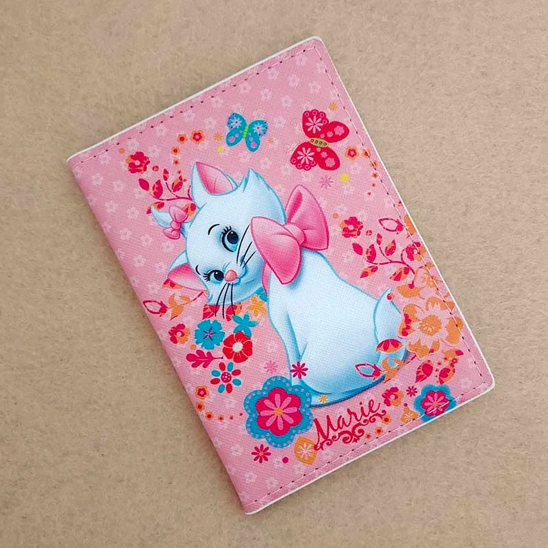 2023 Disney Mickey Minnie Mouse Travel Accessories Passport Cover Holder PU Leather Unisex ID Bank Card Holders Wedding Gifts