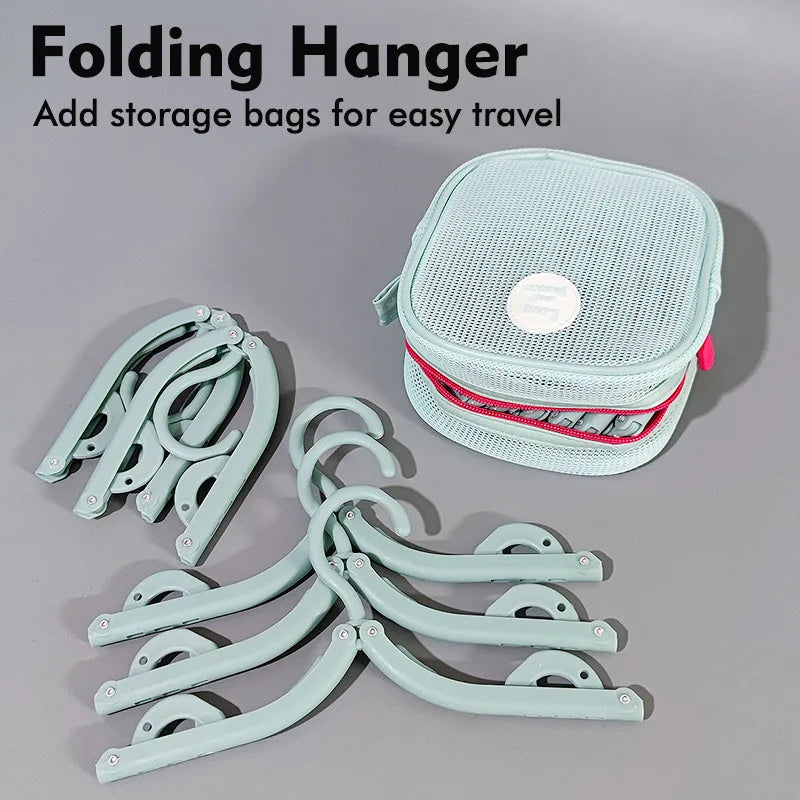 Bestseller Foldable Travel Clothes Hangers with Storage Bag, Portable Laundry Rack for Business Trip, Dorm & Household Use