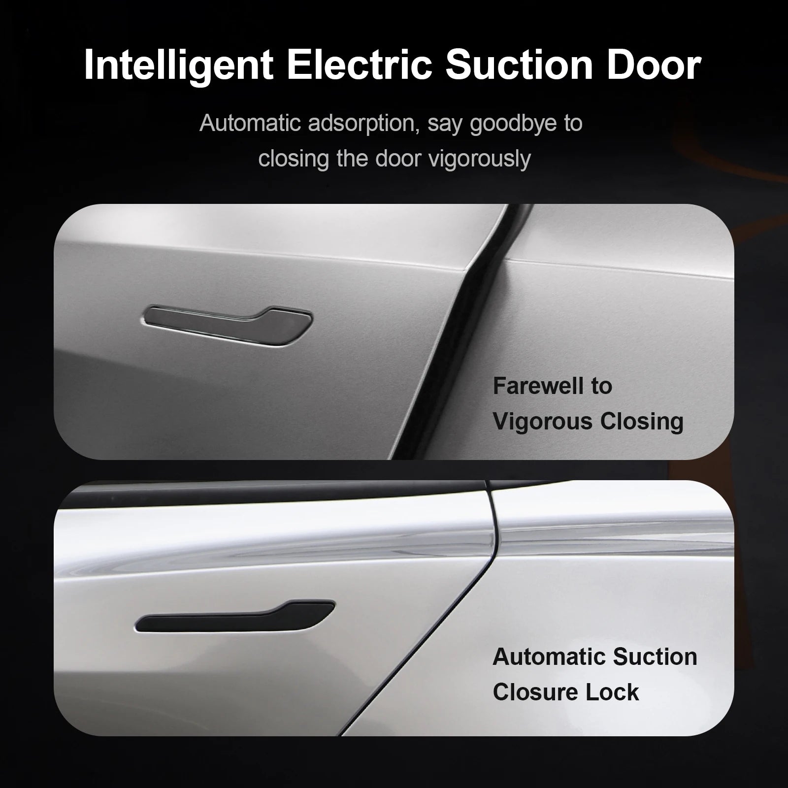 Soft Close Door System for Tesla Model 3 Y 2021-2024 Anti-Pinch Electric Suction Door 4-Doors Upgrade for Model Y Juniper