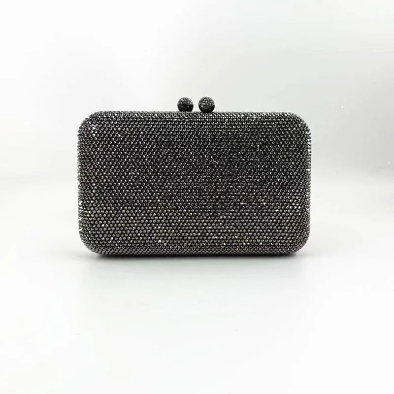 WHTUOHENG Crystal Evening Bag Black/Gold Evening Bag Women Diamond Clutches Bags Pink/Blue/Silver Rhinestone Clutch Formal Prom